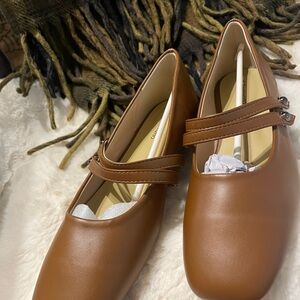 Brown Kids Shoes with Strap